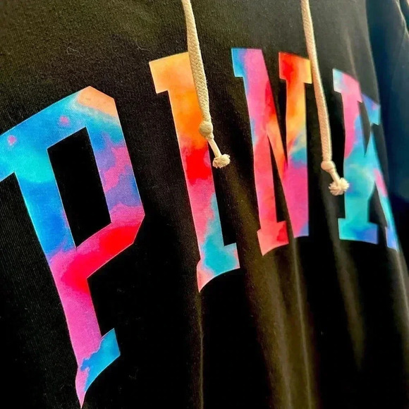 Victoria’s Secret Tie-Dye Black Hoodie - Picture 5 of 11
